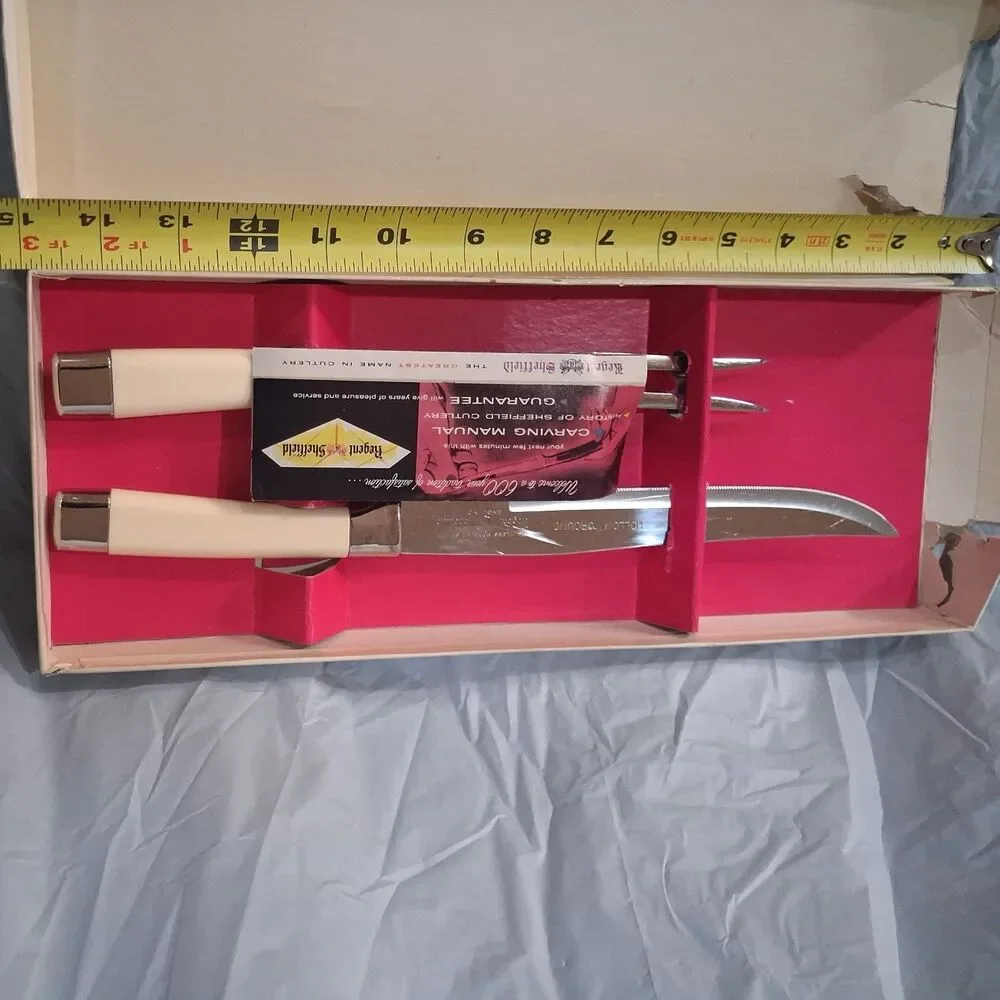 Regent Sheffield Cutlery/Carving Set Forever Sharp England Stainless Steel MCM